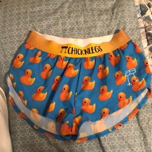 Chicknlegs rubber ducky running shorts